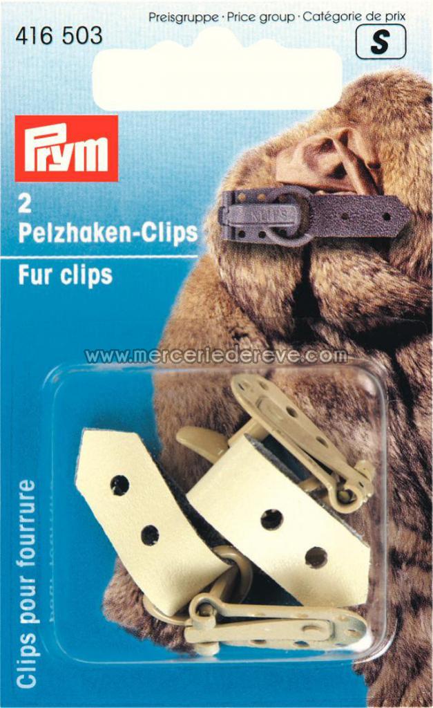 Prym Clips Fourrure Noir – 2 Pièces – Attaches Solides Manteaux & Vestes En Cuir/Fourrure